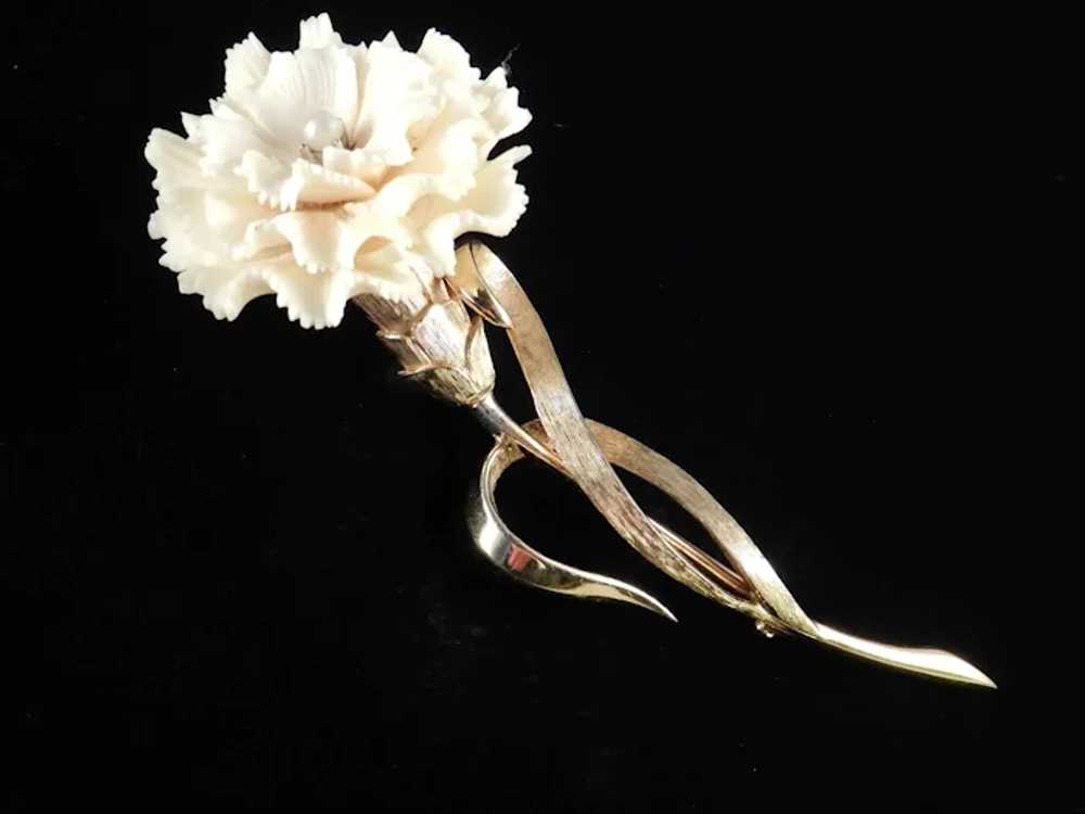 Marcel Boucher Long Stemmed Carnation Flower Faux… - image 5