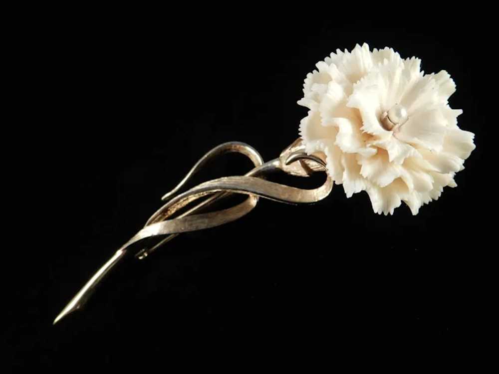 Marcel Boucher Long Stemmed Carnation Flower Faux… - image 6