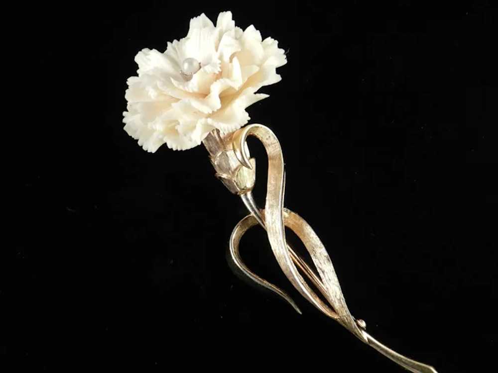 Marcel Boucher Long Stemmed Carnation Flower Faux… - image 7