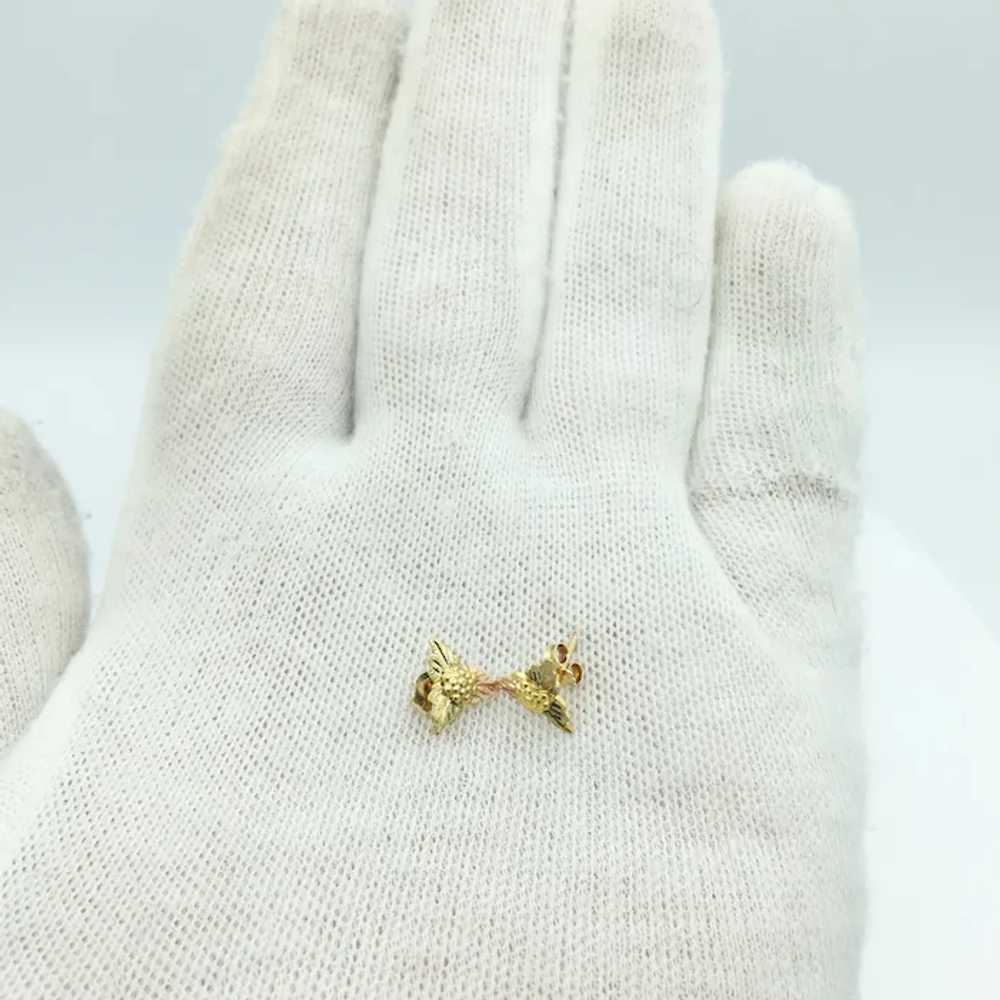 14K Black Hills Gold Earrings - image 5