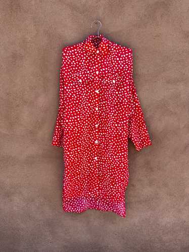 Red with White Polka Dots Dress by Sybil Californ… - image 1