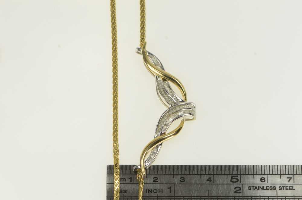 14K 0.75 Ctw Diamond Chevron Loop Chain Necklace … - image 4