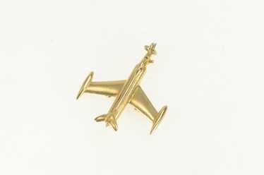14K 3D Articulated Vintage Air Plane Travel Charm… - image 1