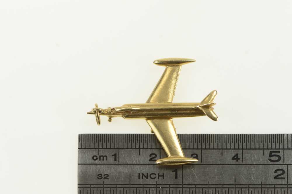 14K 3D Articulated Vintage Air Plane Travel Charm… - image 4