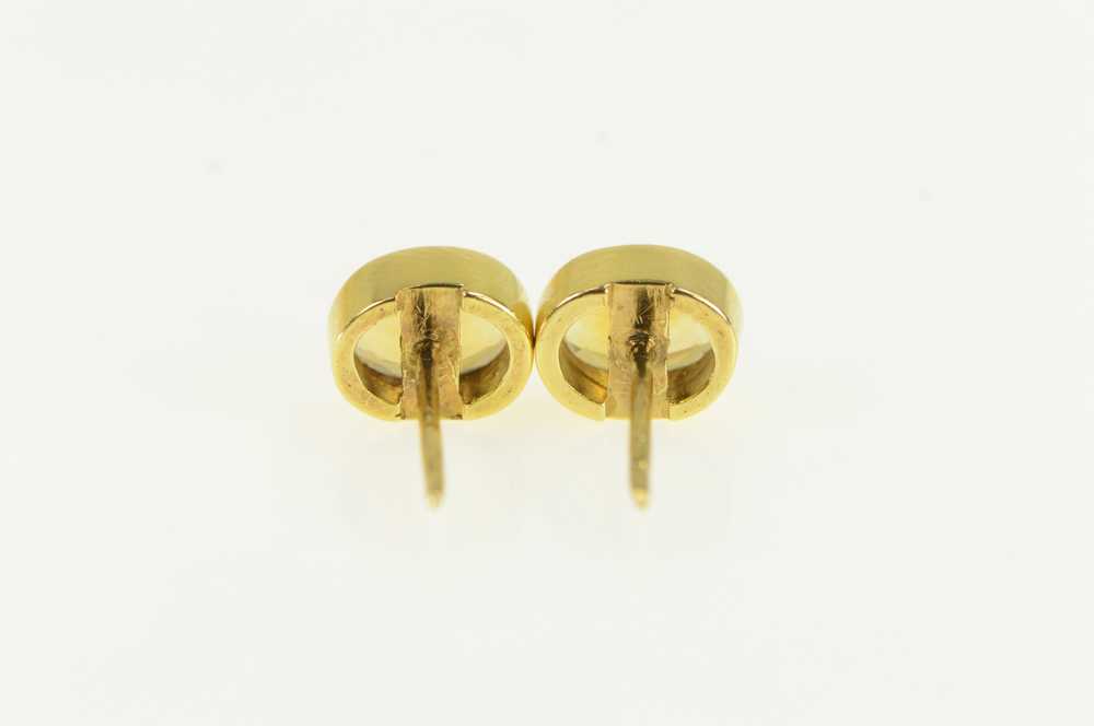 14K Citrine Stud Vintage Earrings Yellow Gold *97 - image 3