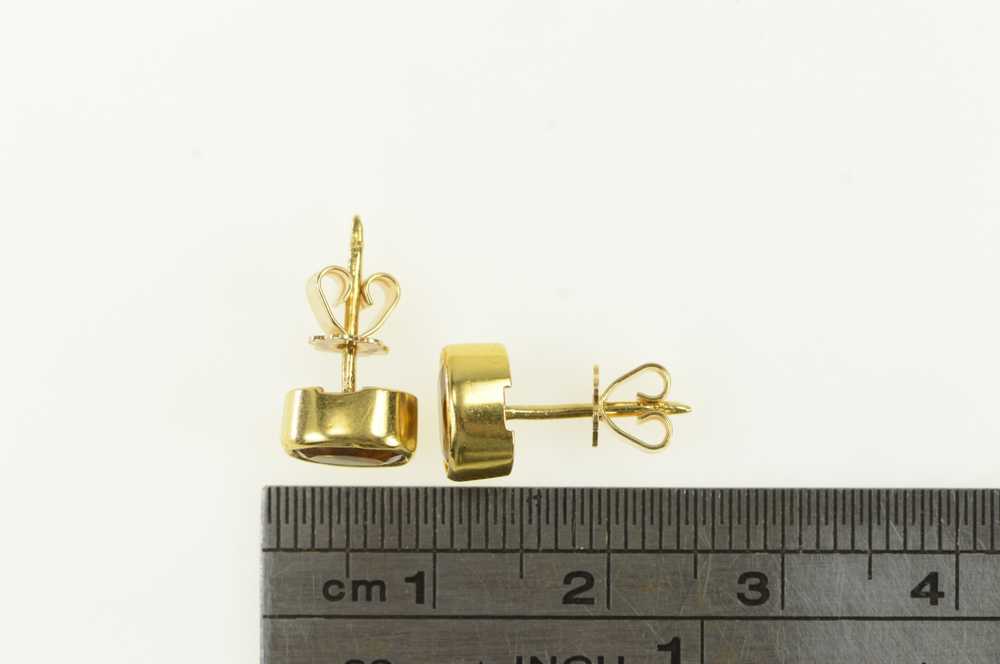 14K Citrine Stud Vintage Earrings Yellow Gold *97 - image 4