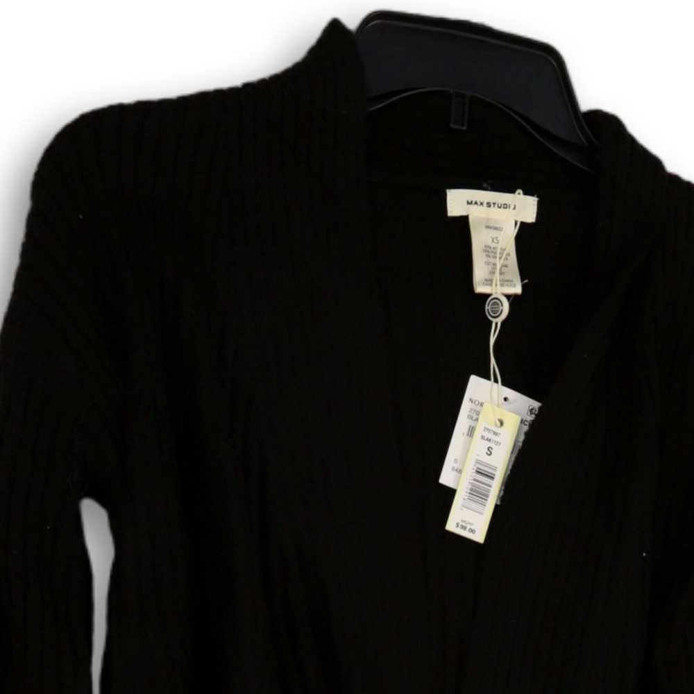 Max Studio NWT Womens Black V-Neck Ribbed Knit St… - image 3