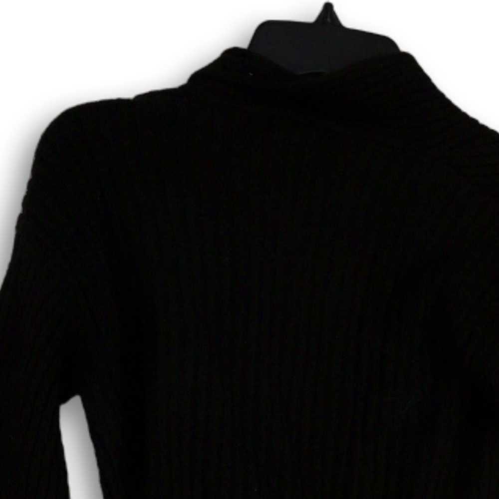 Max Studio NWT Womens Black V-Neck Ribbed Knit St… - image 4