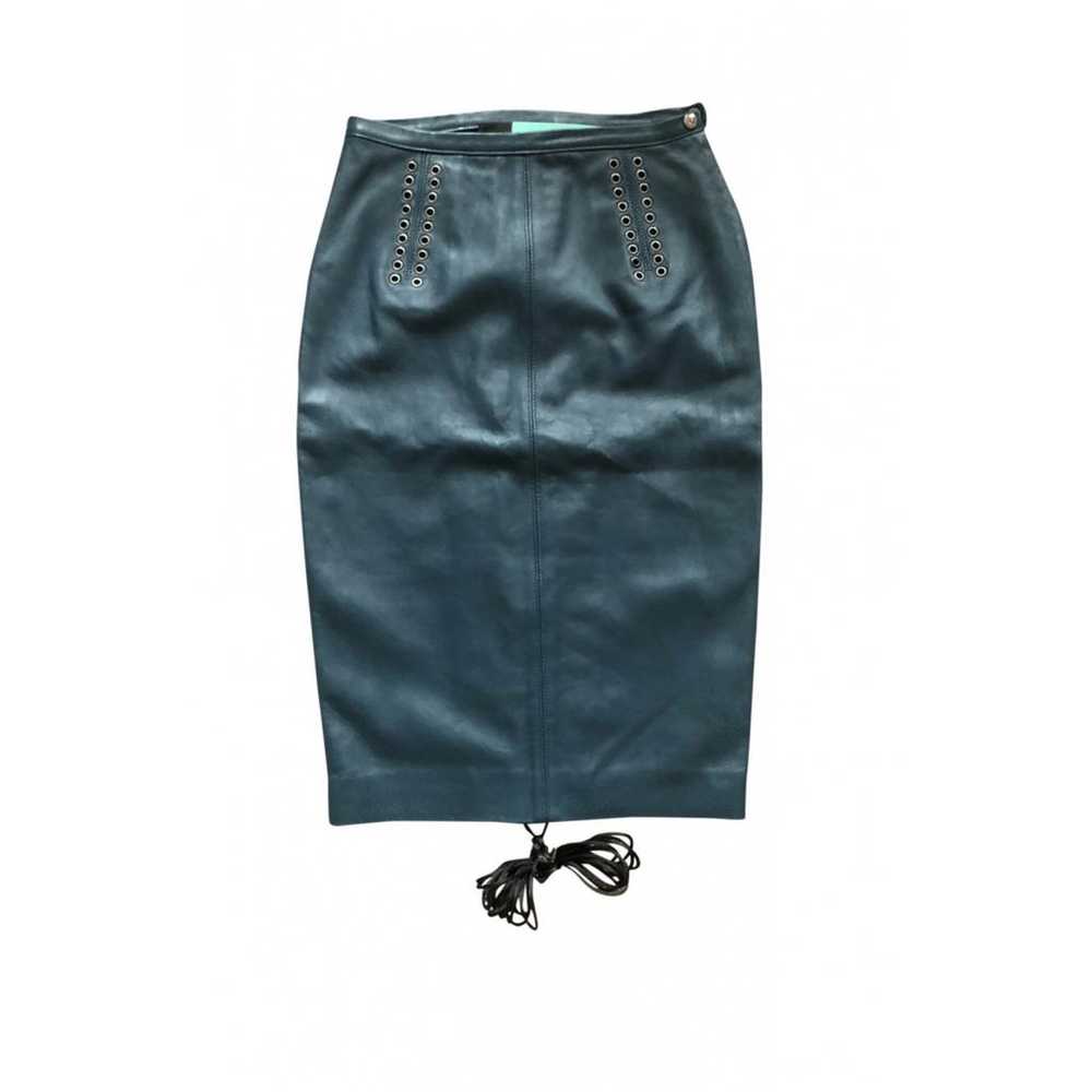 John Richmond Leather mid-length skirt - image 3