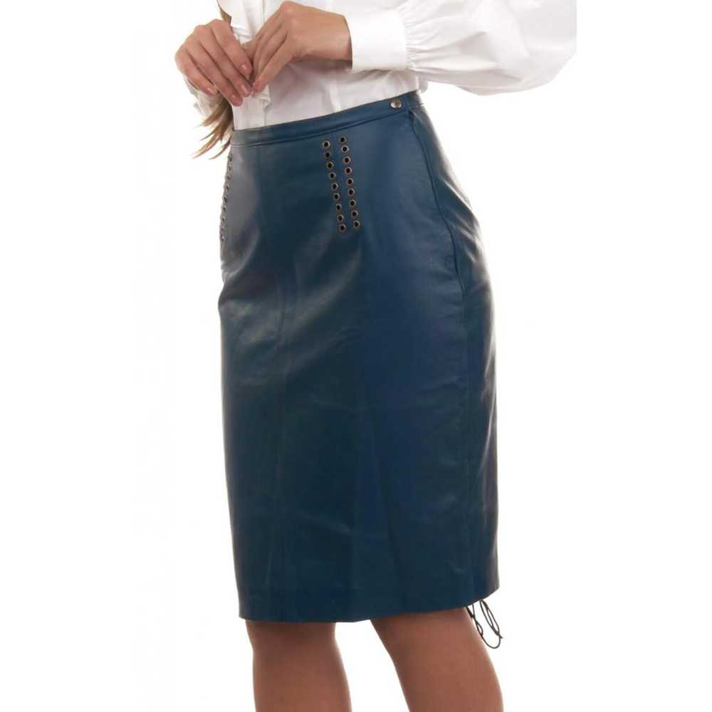 John Richmond Leather mid-length skirt - image 5