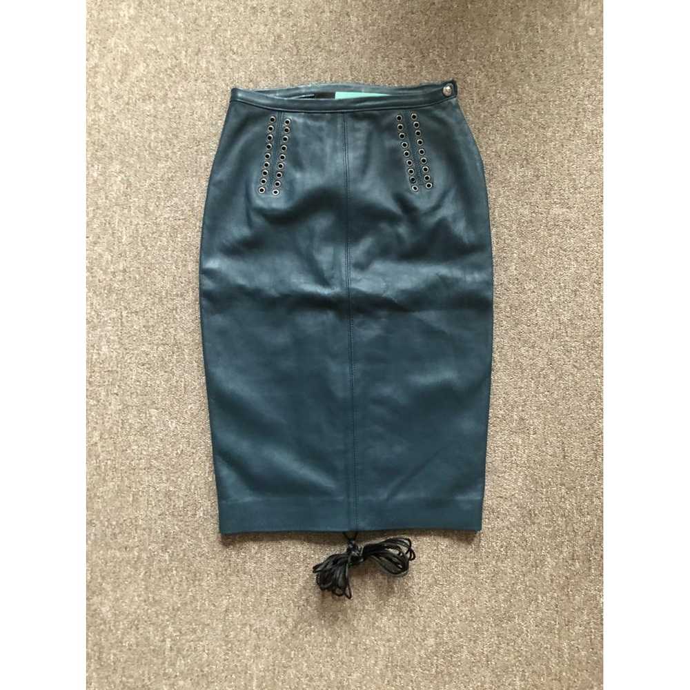 John Richmond Leather mid-length skirt - image 8