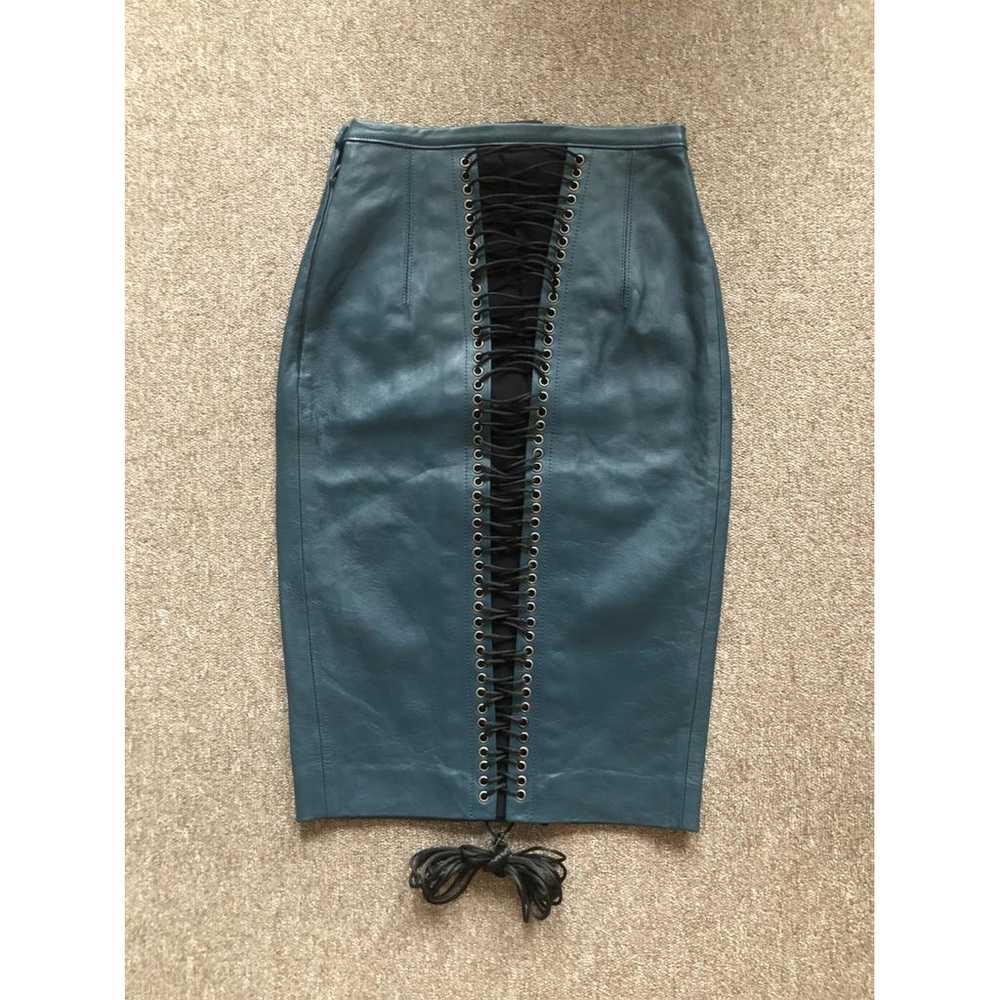 John Richmond Leather mid-length skirt - image 9