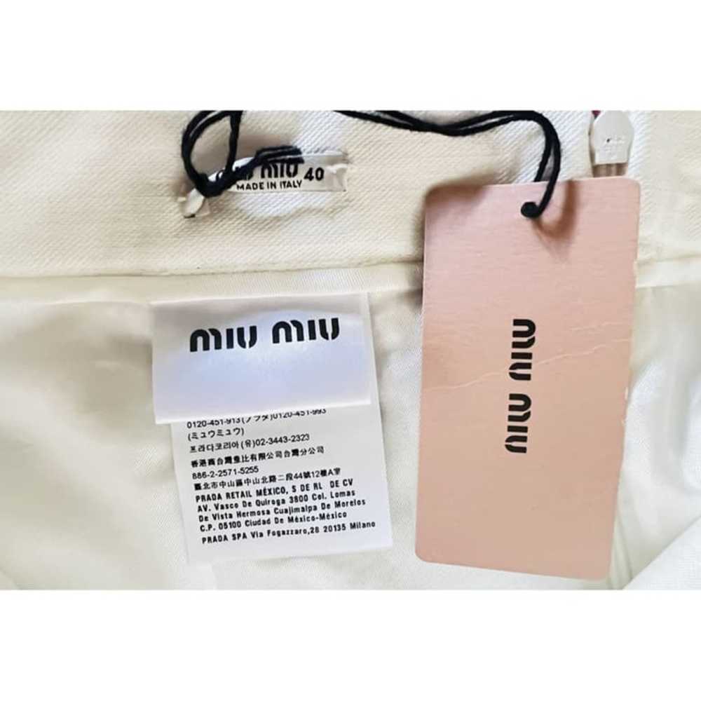 Miu Miu Skirt Cotton in White - image 5