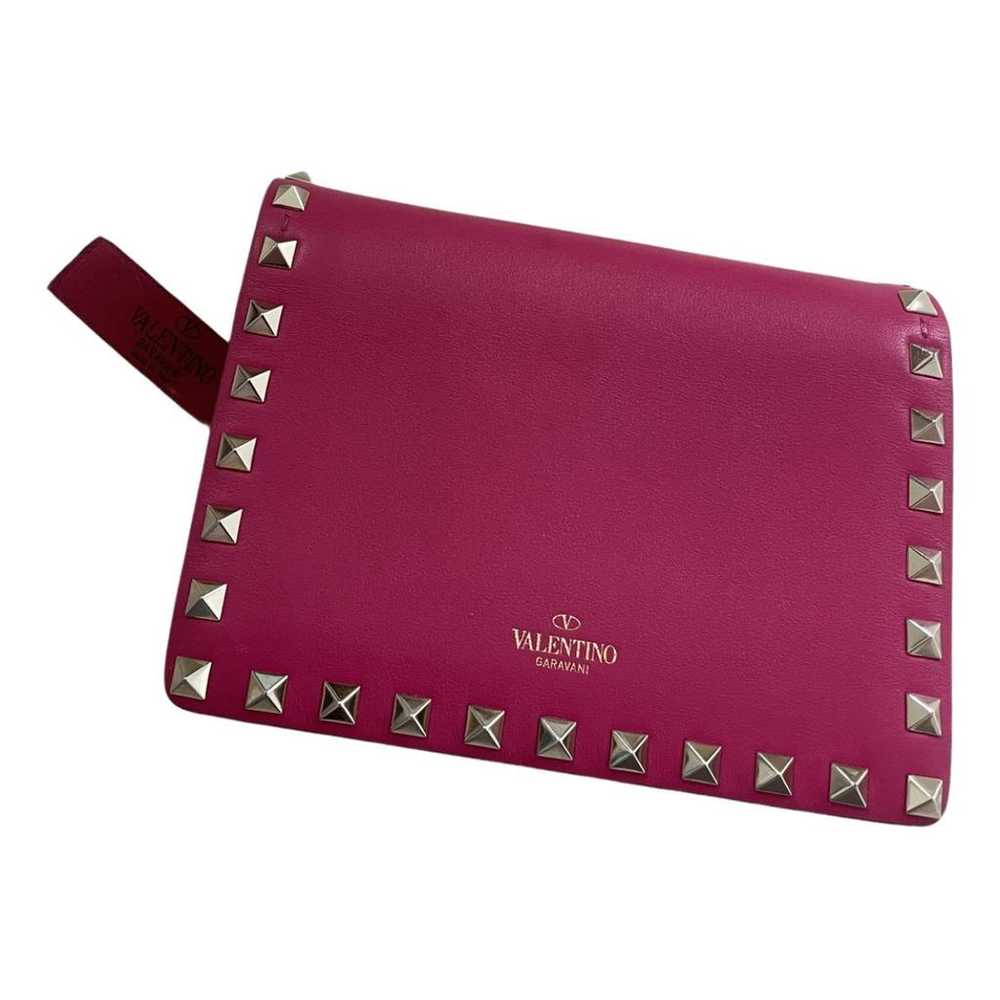 Valentino Garavani Rockstud leather clutch bag - image 1