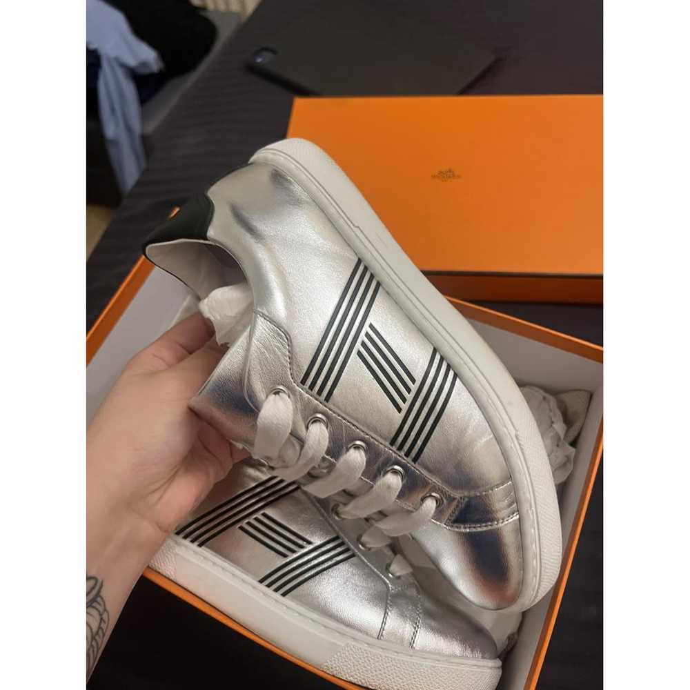 Hermès Quicker leather trainers - image 6