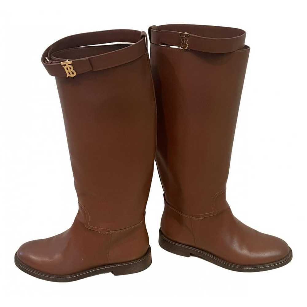 Burberry Leather riding boots - image 1