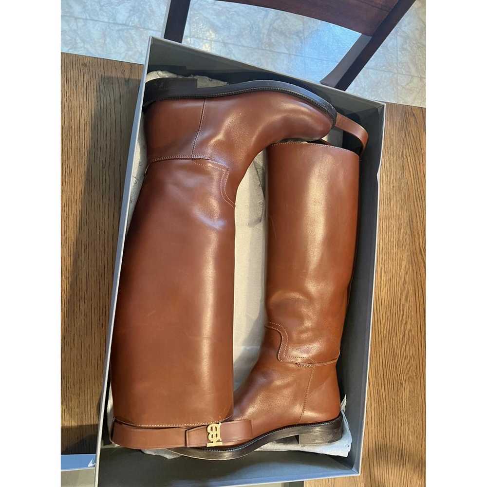 Burberry Leather riding boots - image 6