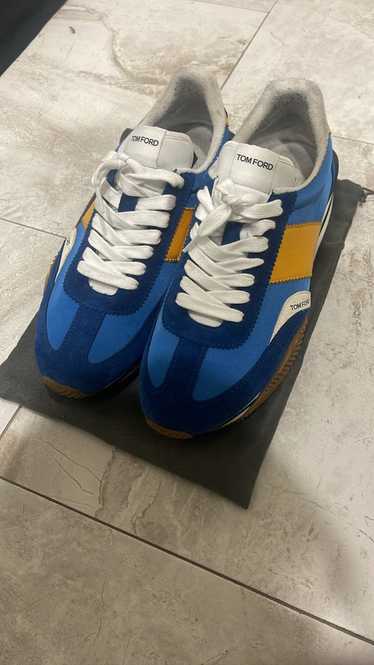 スニーカー TOM FORD Men Sneakers Blue J1511LCL456N 3LA06 Tom Ford Mick Sneakers - Blue - Men | J1511LCL456N3LA06