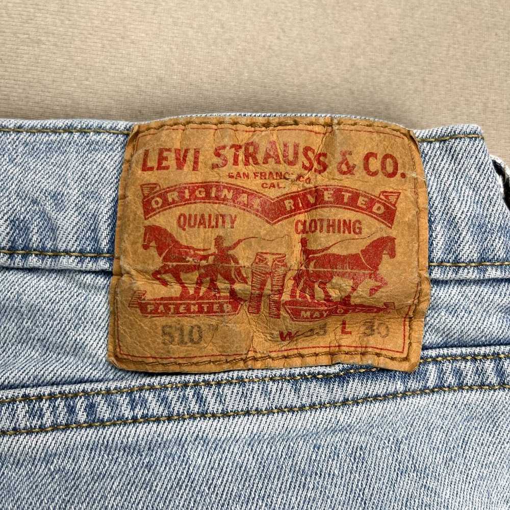 Levi's Levis 510 Jeans 33x30 Blue Denim Skinny Fi… - image 3