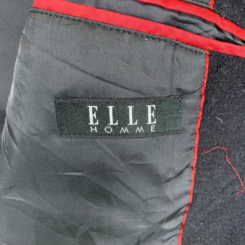 Vintage ELLE HOMME France Fashion Fleece Zipper S… - image 6