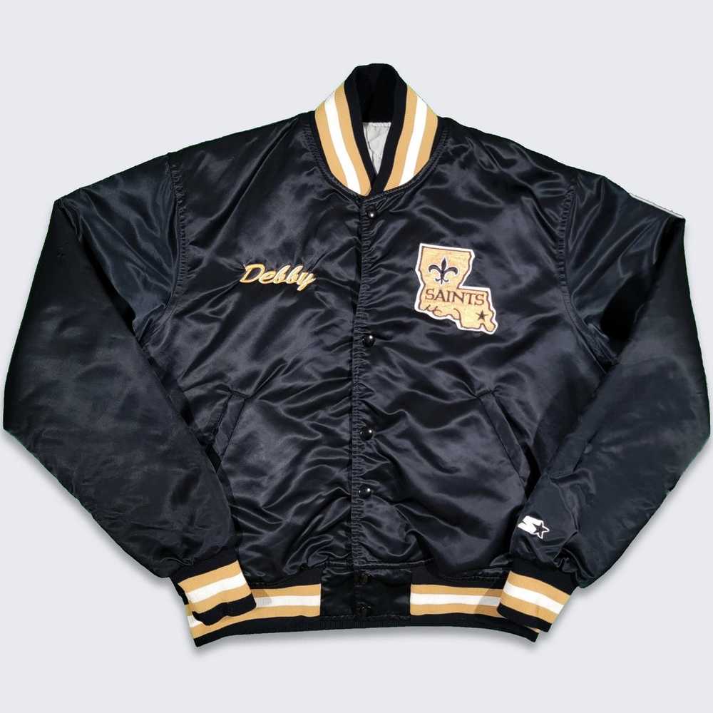 Vtg 80s NEW ORLEANS SAINTS NFL Back Embroidery Starter Nylon Jacket M – XL3  VINTAGE CLOTHING