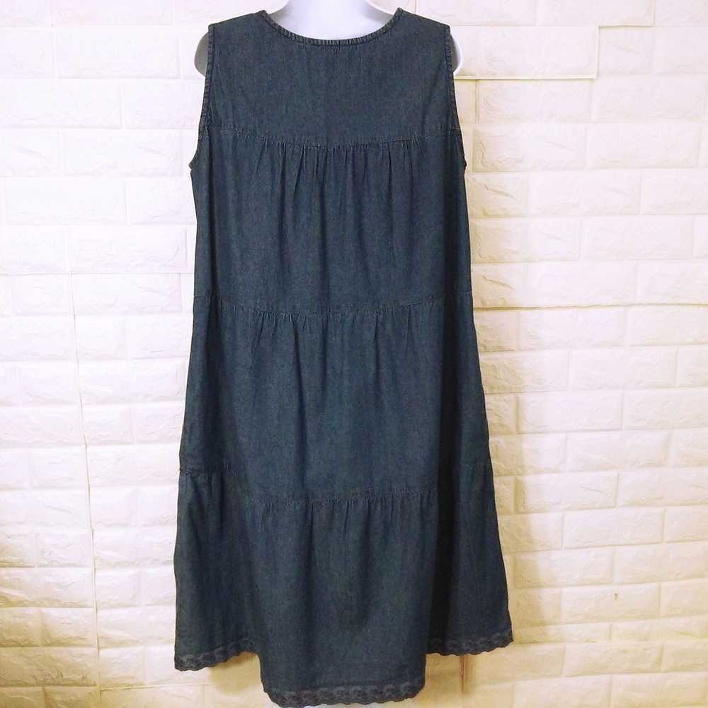 Other × Vintage 90s Denim Jumper Pinafore Dress -… - image 8