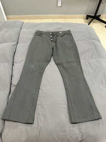 Flared Panel Track Pants - Grey, mnml