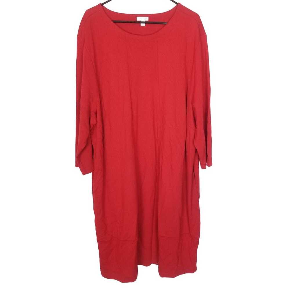 Other J. Jill Womens 4X Red Long Sleeves Ponte Sh… - image 1