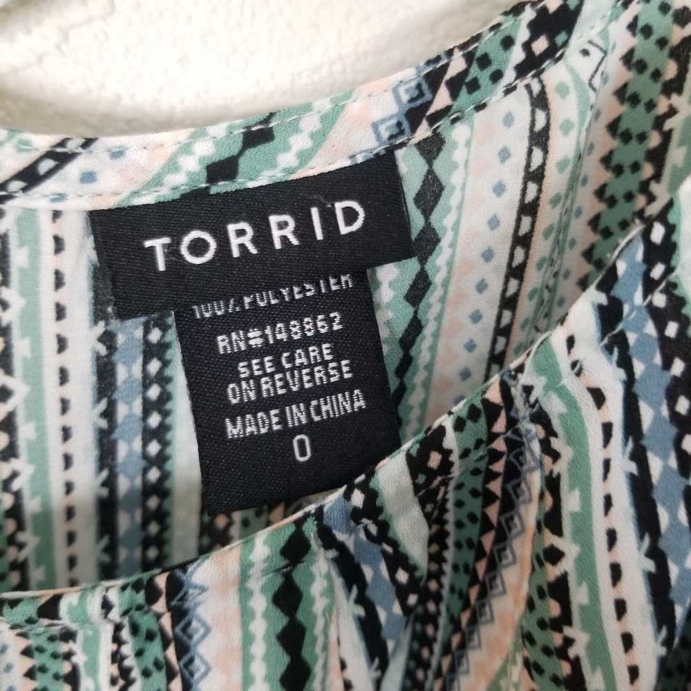 Other Torrid Womens 0X Green Striped Sleeveless P… - image 5