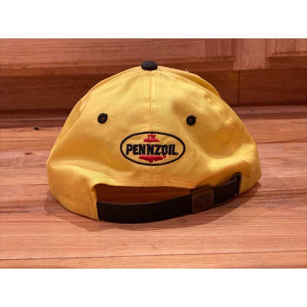 Vintage Pennzoil Racing Embroidered Hat Yellow Bl… - image 3