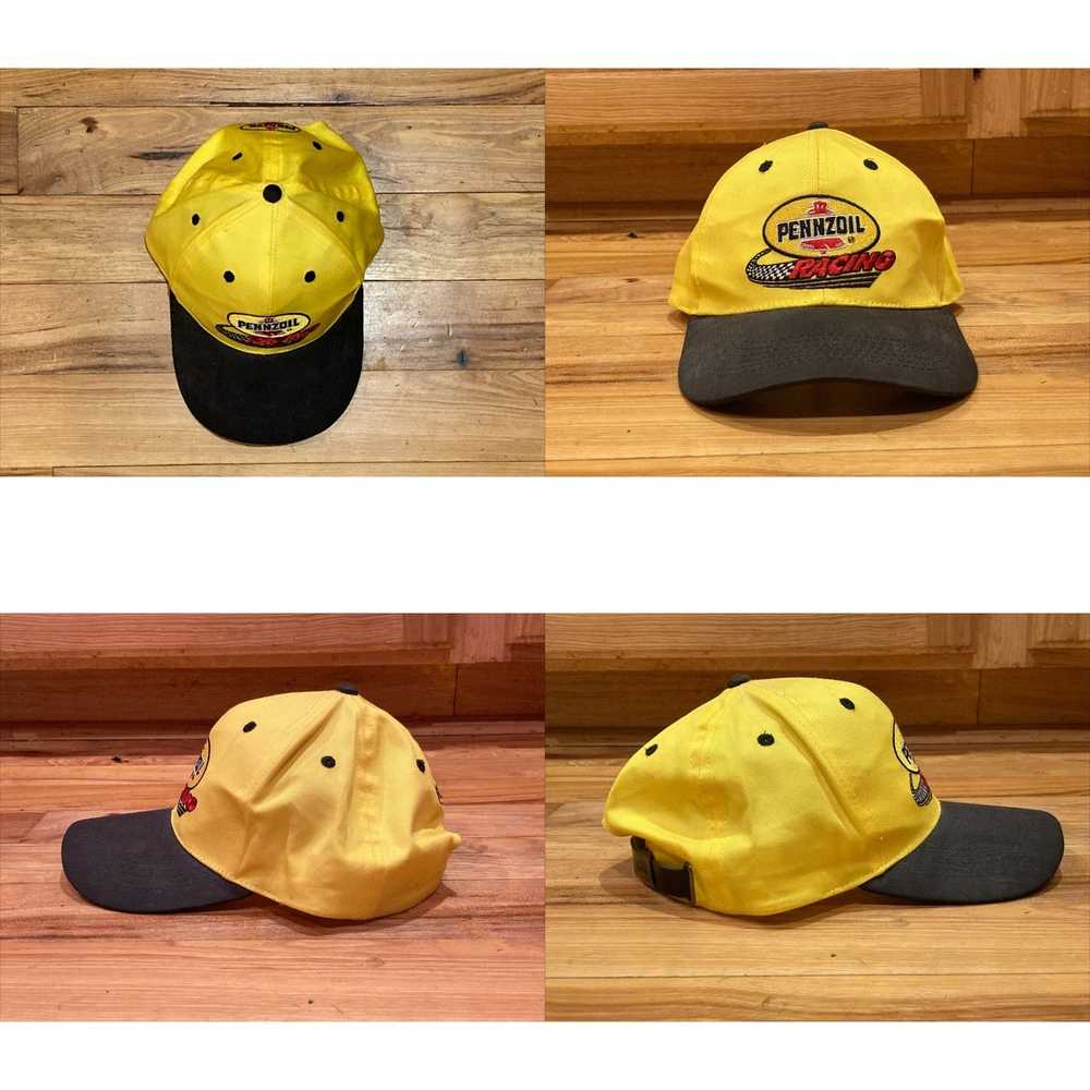 Vintage Pennzoil Racing Embroidered Hat Yellow Bl… - image 4