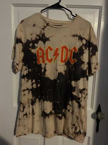 Ac/Dc Brown Tie-Dye AC/DC Shirt