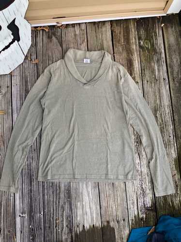 Kapital faded henry shawl neck long sleeve