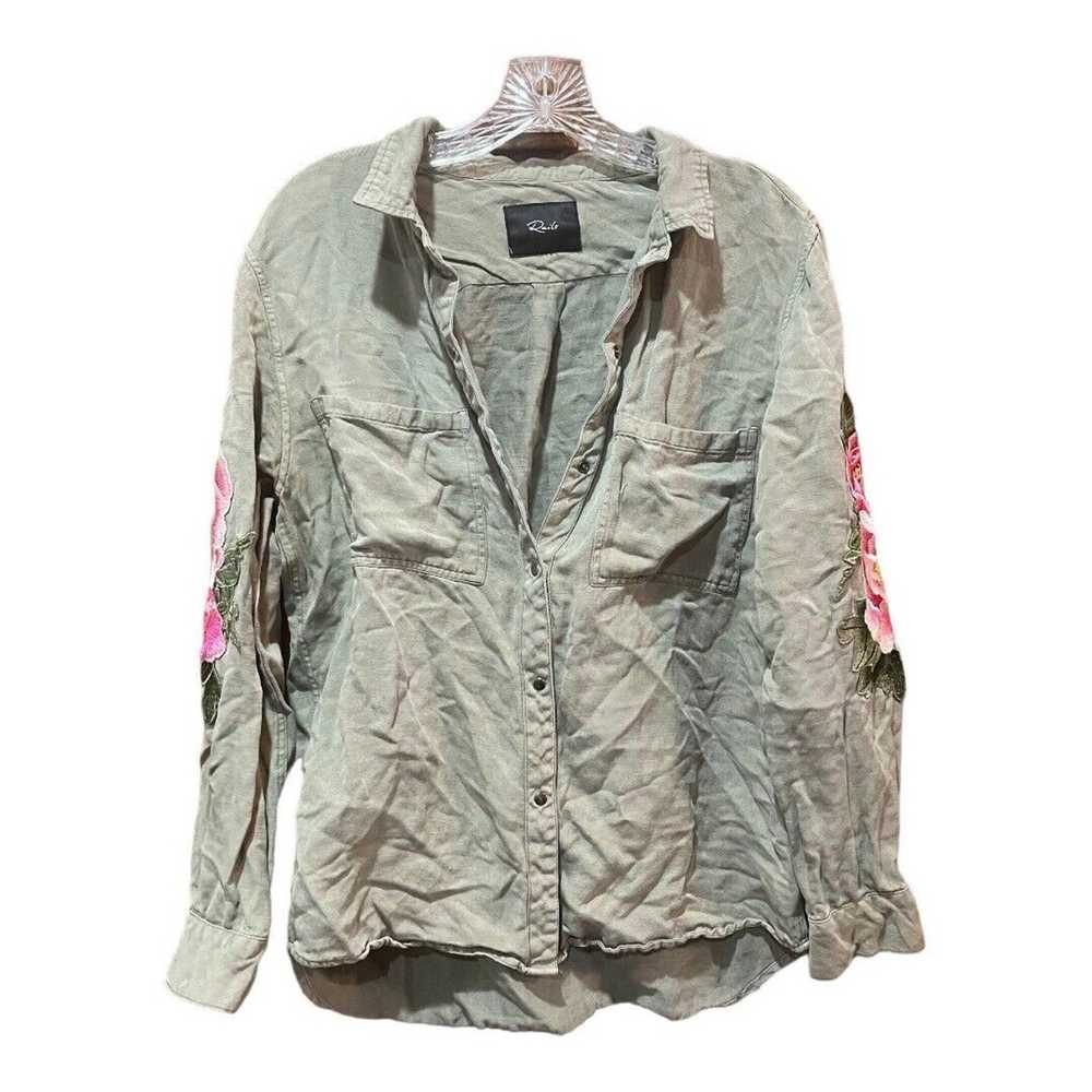 Rails Rails Marcel Button Up in Sage with Pink Fl… - image 3