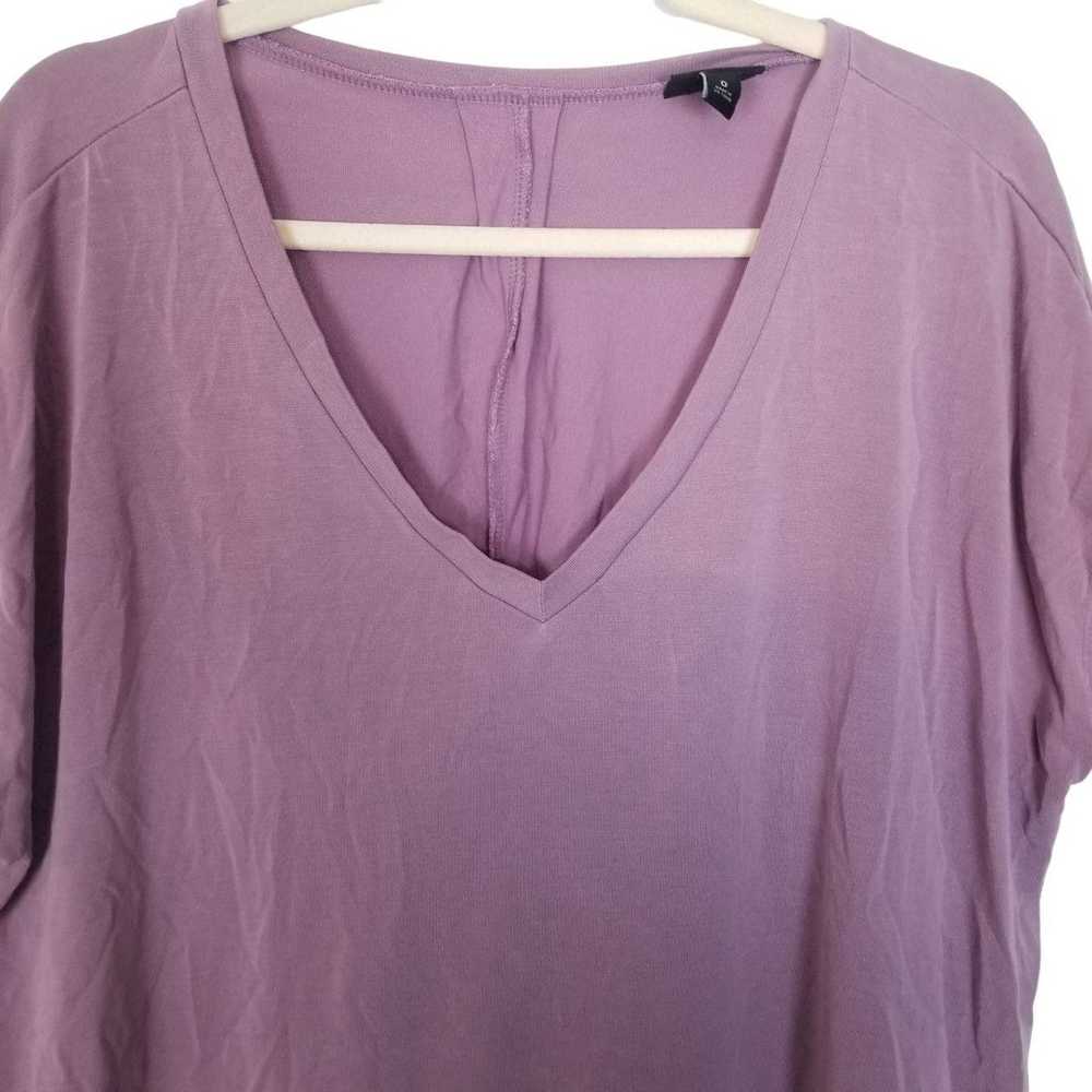 Other Torrid Womens 0X Purple Short Sleeves V-Nec… - image 2