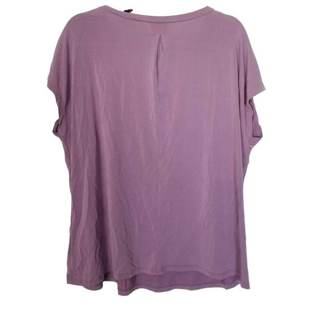 Other Torrid Womens 0X Purple Short Sleeves V-Nec… - image 7