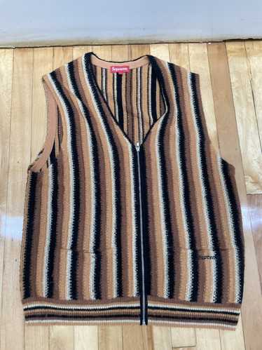 Supreme Supreme Stripped Sweater Vest Brown (L)