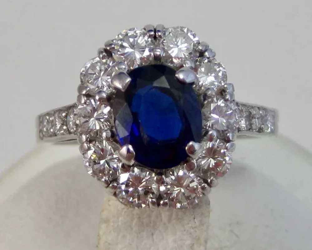 Vintage Estate Tiffany Sapphire & VS Diamond Enga… - image 5