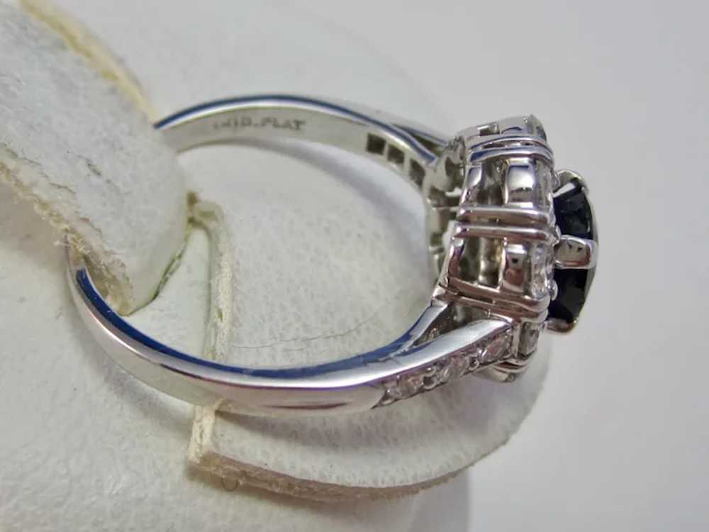 Vintage Estate Tiffany Sapphire & VS Diamond Enga… - image 6