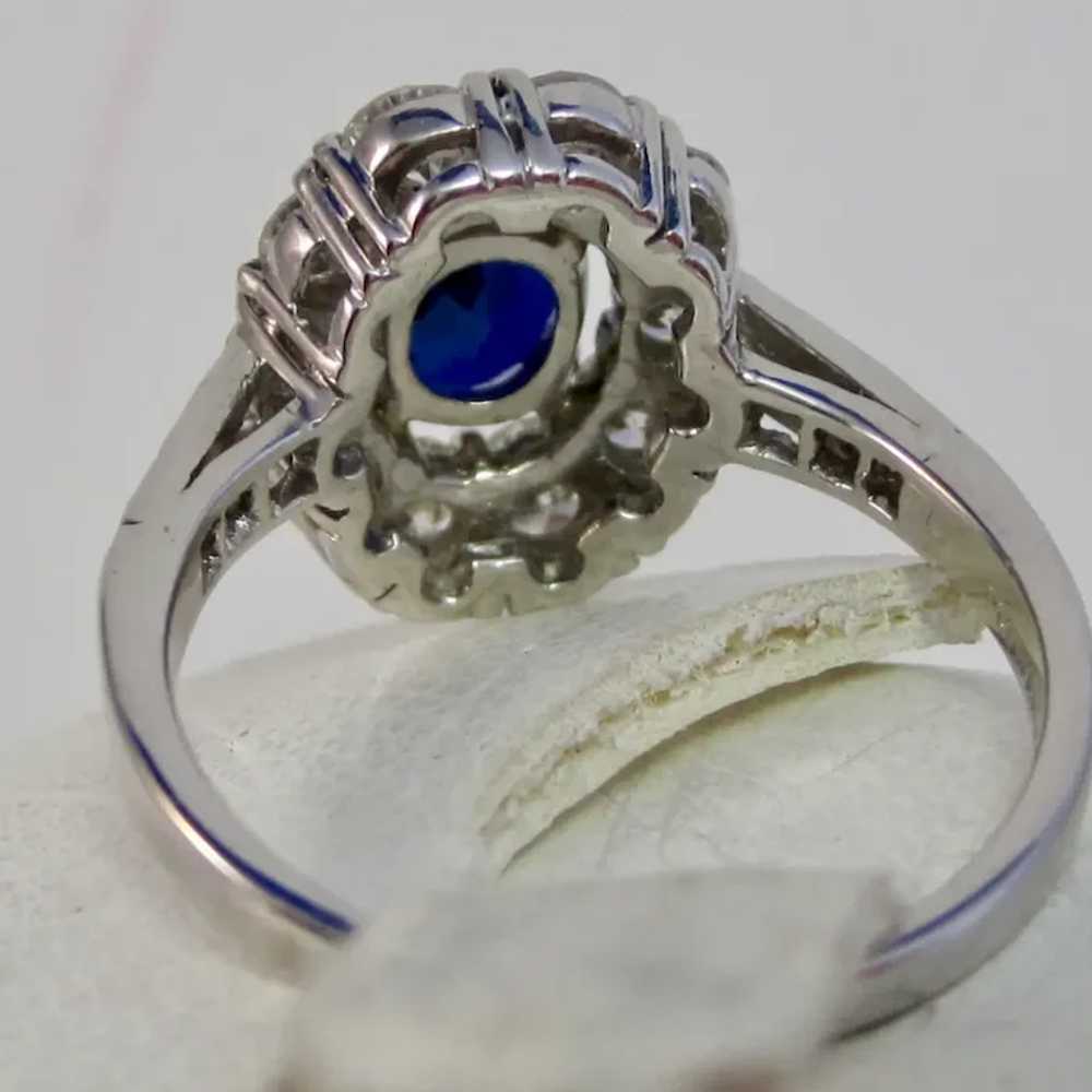 Vintage Estate Tiffany Sapphire & VS Diamond Enga… - image 7