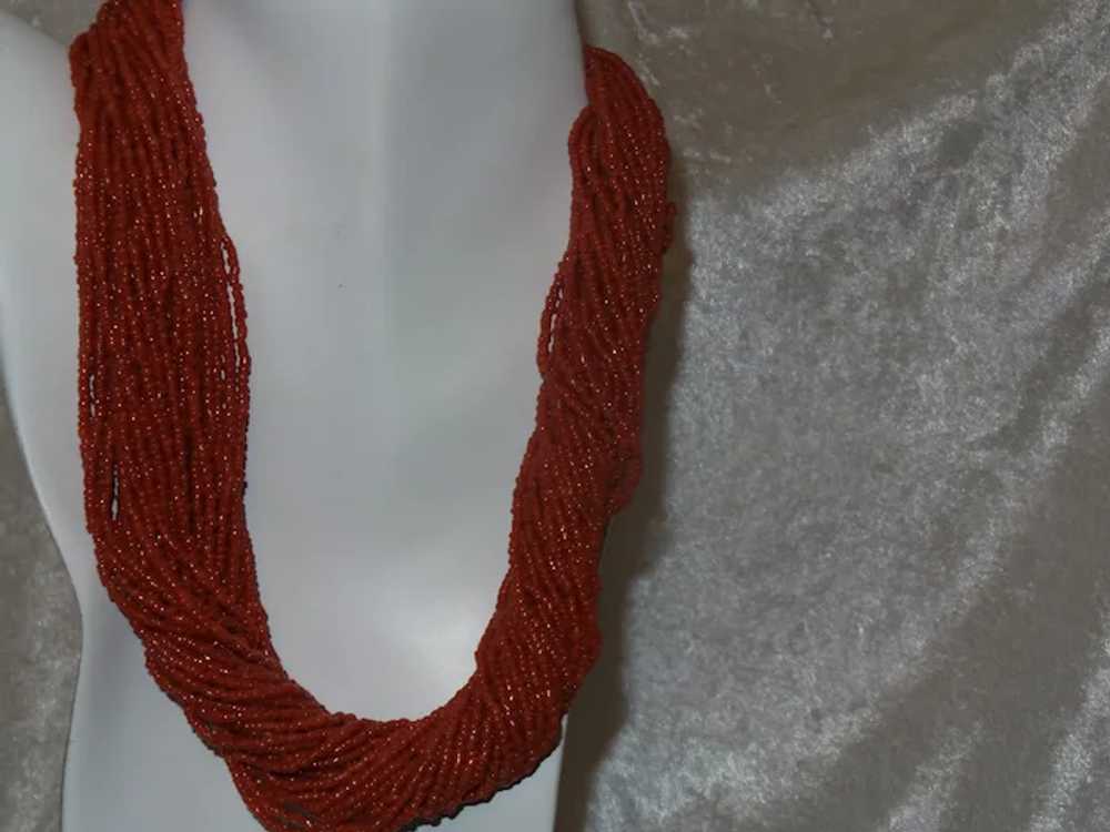 Ethnic Red Coral Multi Strand Necklace - image 10