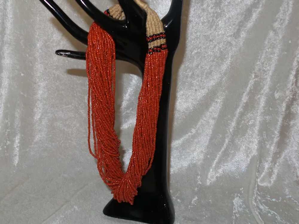 Ethnic Red Coral Multi Strand Necklace - image 11