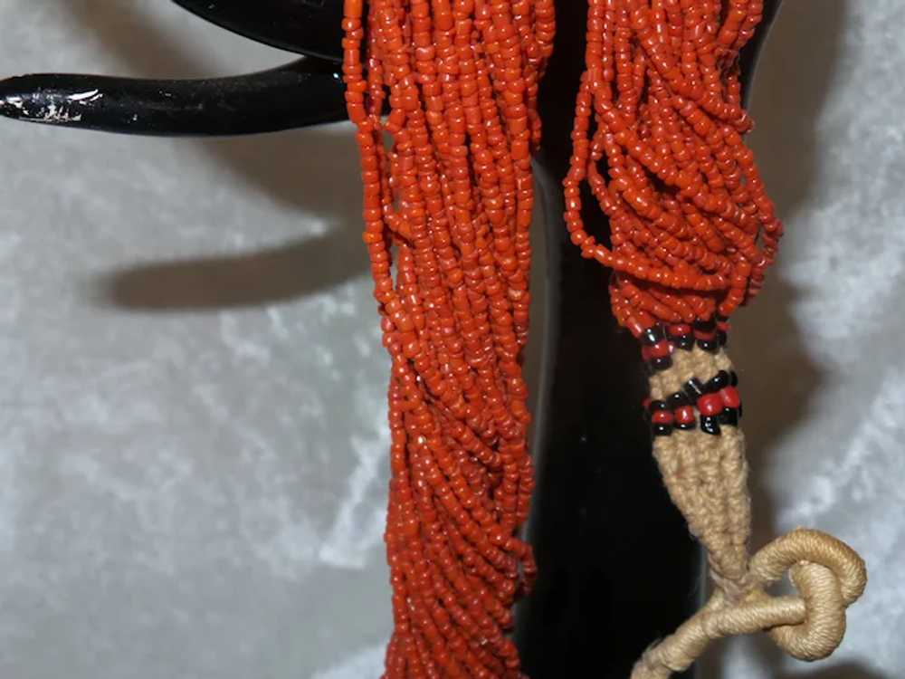 Ethnic Red Coral Multi Strand Necklace - image 2