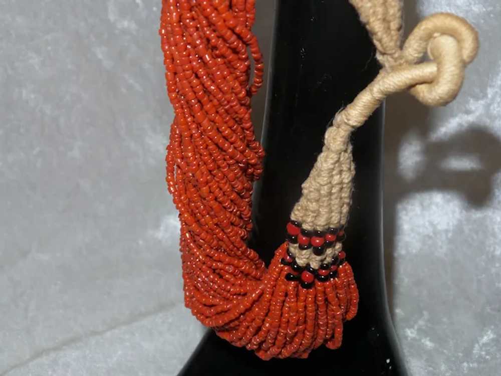 Ethnic Red Coral Multi Strand Necklace - image 5