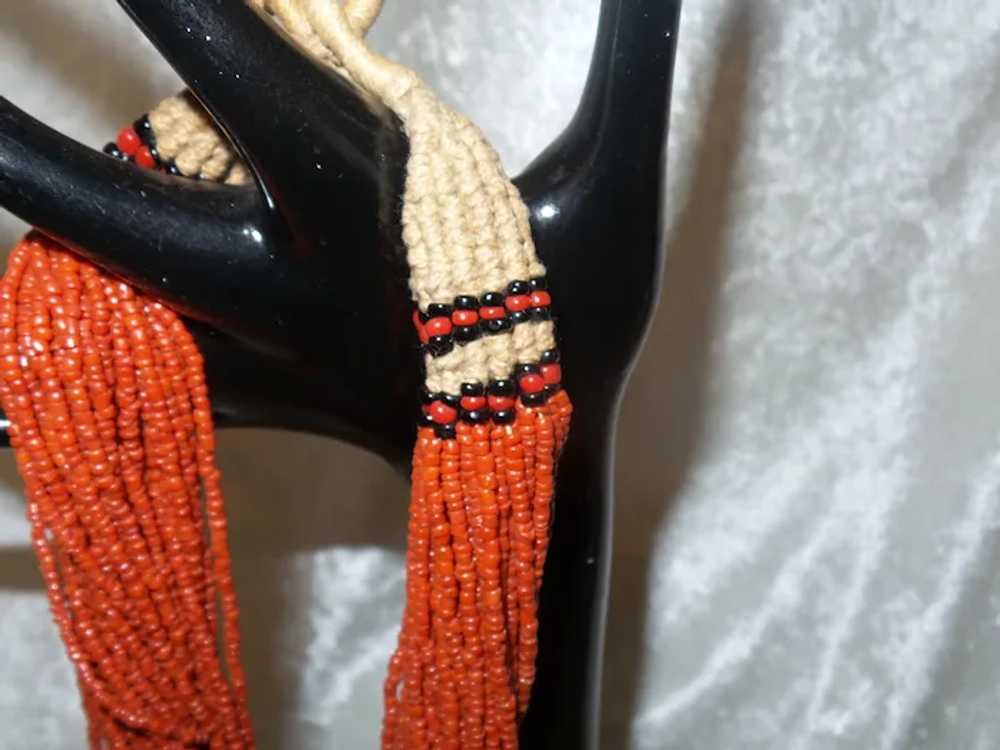 Ethnic Red Coral Multi Strand Necklace - image 7