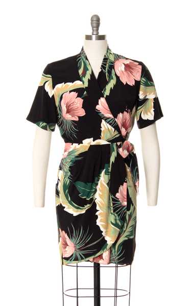 1980s CAROL ANDERSON Floral Print Sarong Dress | x