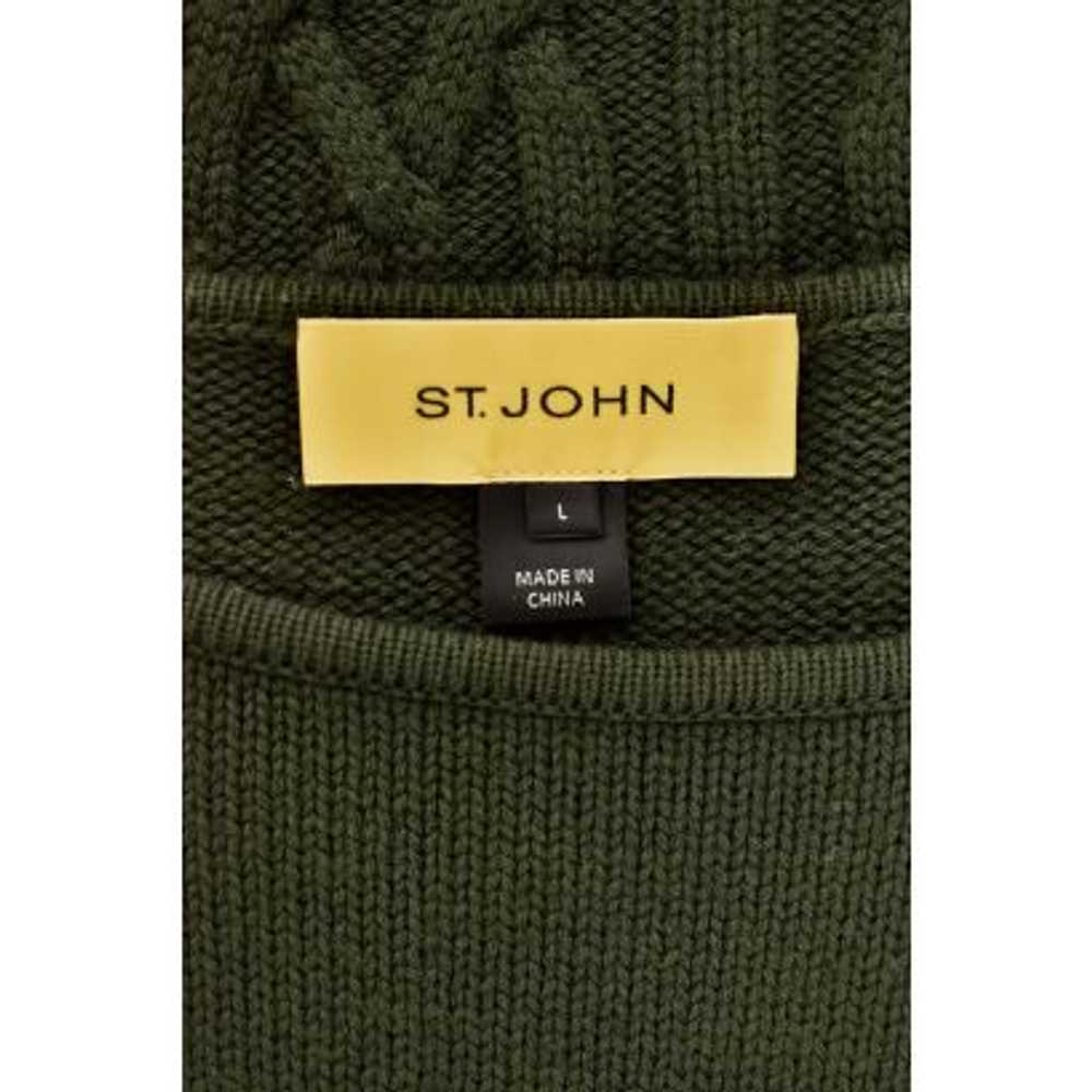 St. John Yellow Label Cable Trimmed Pullover Swea… - image 5