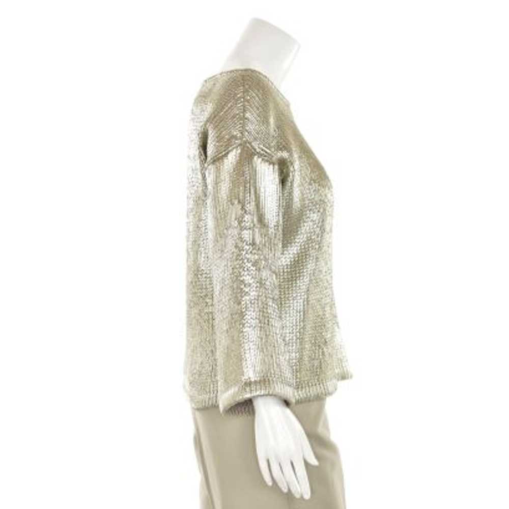 St. John Couture Metallic Glazed Sweater in Natur… - image 4