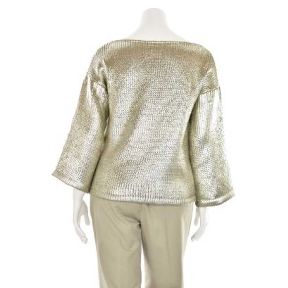 St. John Couture Metallic Glazed Sweater in Natur… - image 5