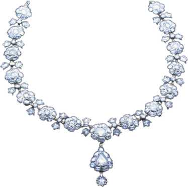 Vintage diamond necklace 18.76carats rose cut dia… - image 1